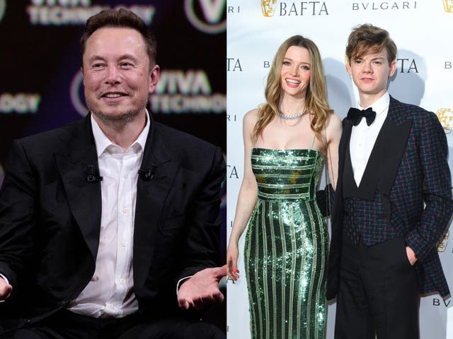 Elon Musk felicitó a su ex esposa Talulah Riley por su reciente compromiso con Thomas Brodie-Sangster