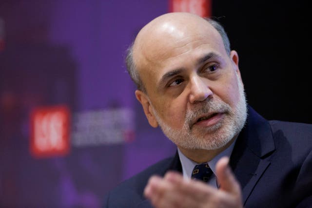 Ben Bernanke, former chairman of the US Federal Reserve, will lead a review into forecasting by the Bank of England (Jason Alden/PA)