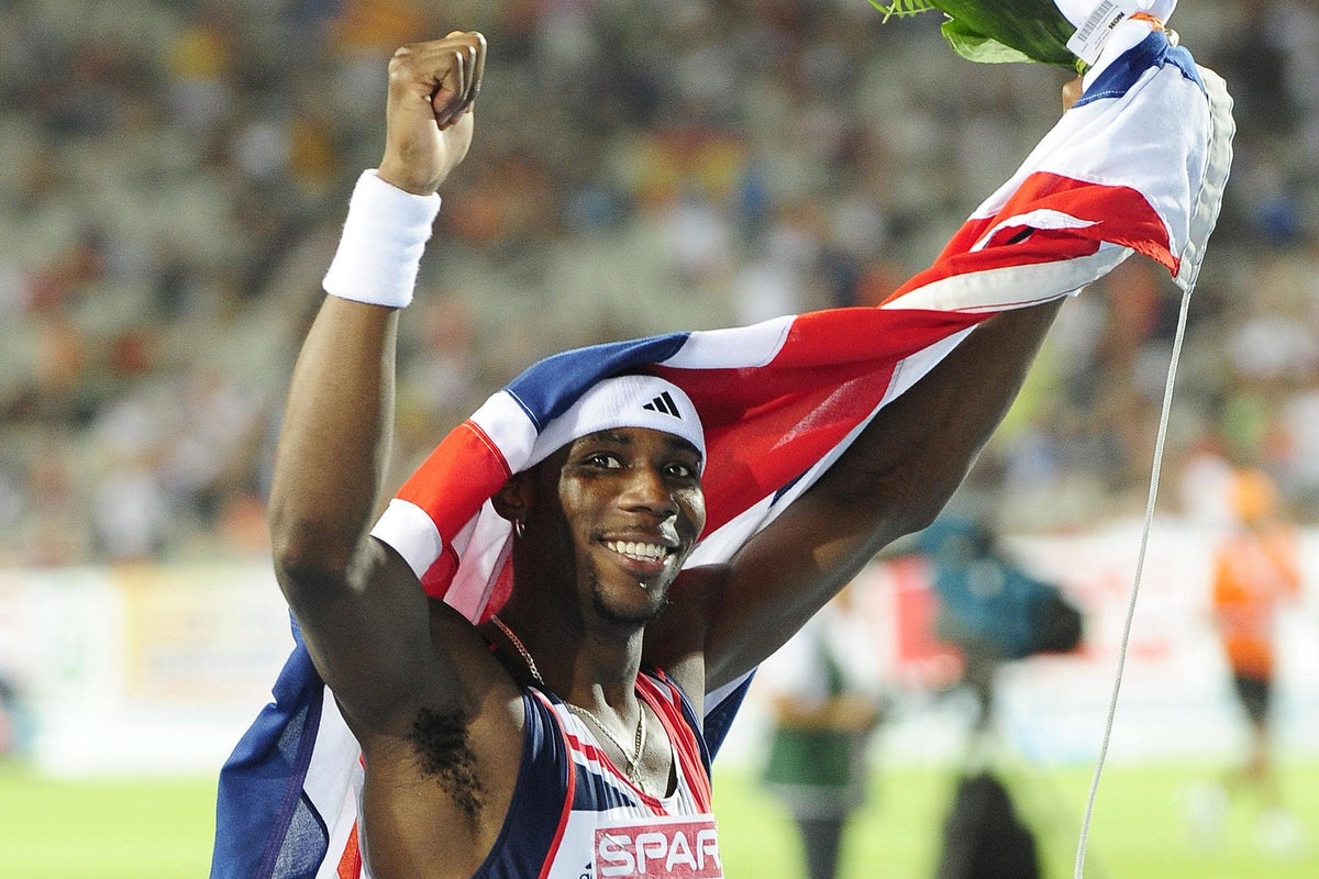 On this day in 2010: Phillips Idowu celebrates European triple jump gold