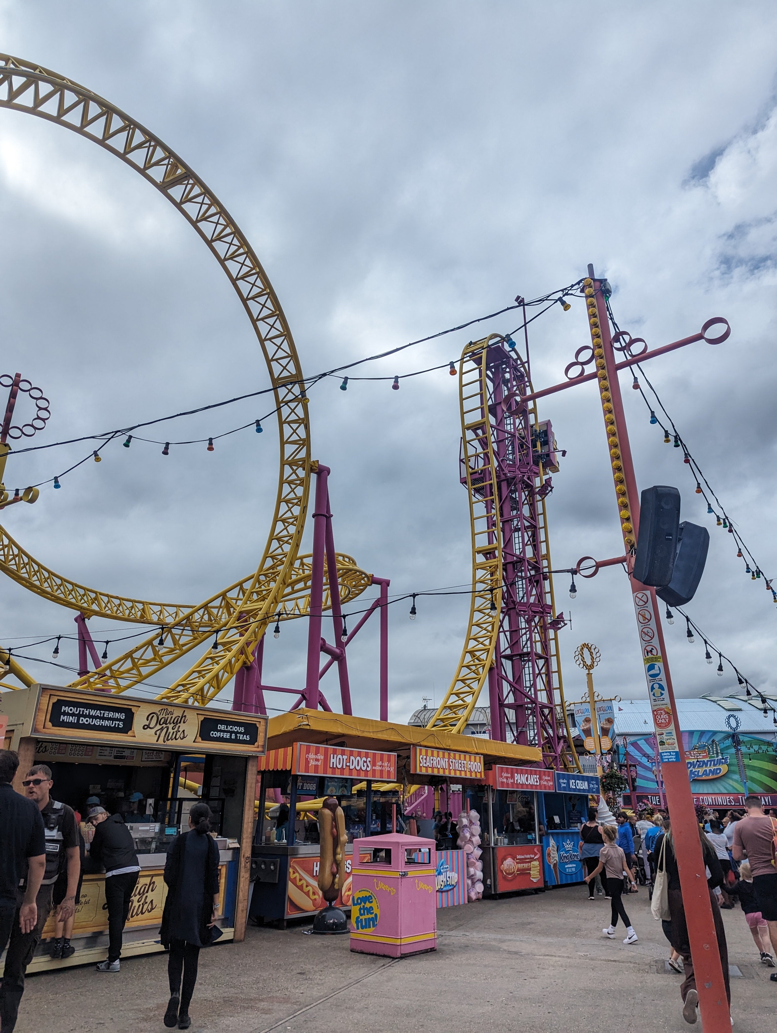 Rage is advertised as Adventure’s Island’s “biggest and best” rollercoaster, according to its website, with “loops, twists, and flat-out speeds”