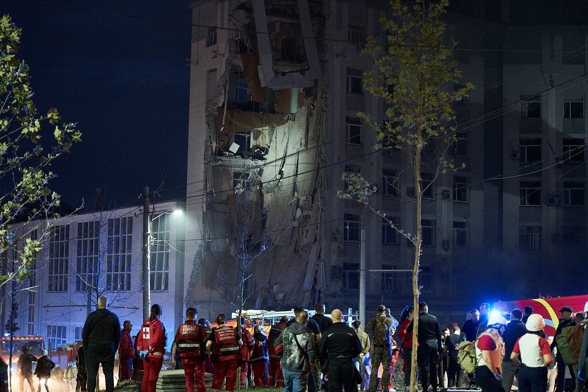 Russia-Ukraine war – live: Putin missiles hit Dnipro apartment block as children injured