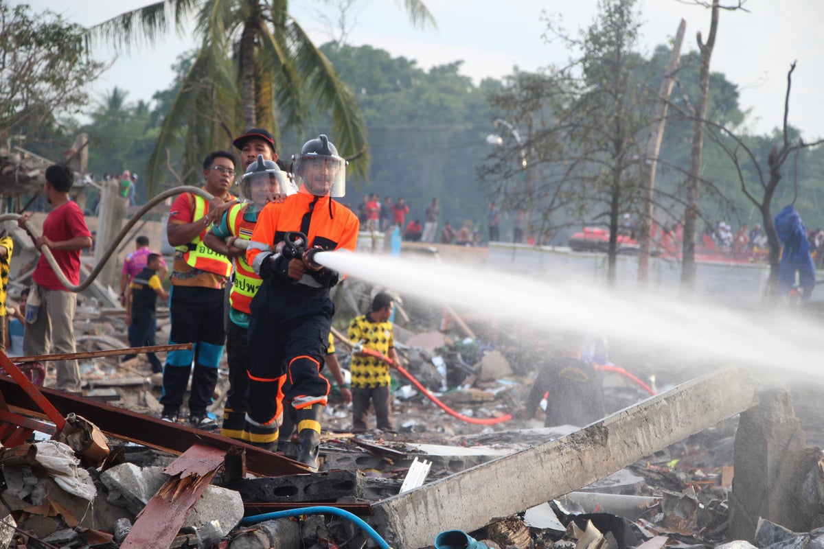 Large explosion at Thailand fireworks factory kills at least 10 and injures over 100