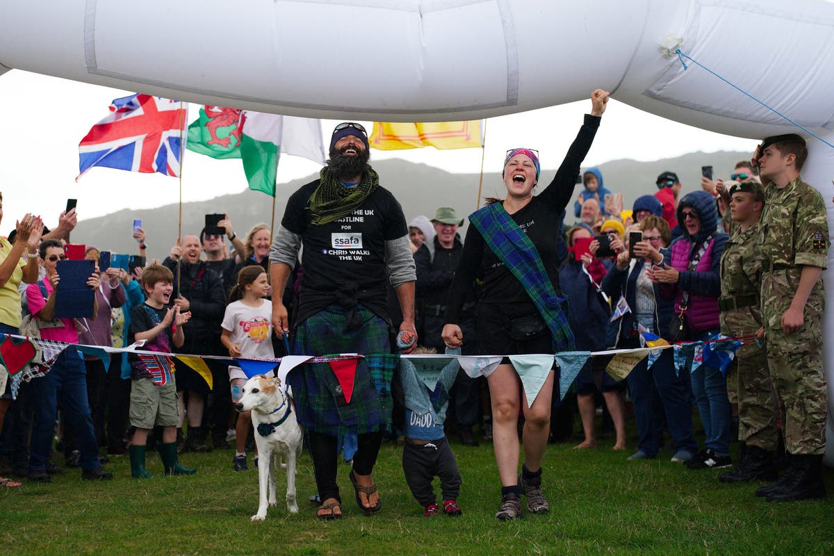Ex-paratrooper raises &pound;500k as he completes 19,000-mile coastline charity walk