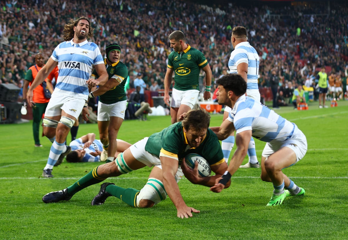 South Africa vs Argentina LIVE: Rugby Championship latest score and updates as Springboks host Pumas