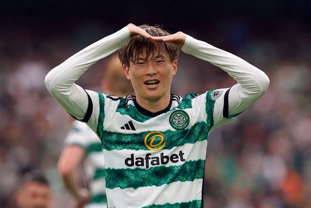 Kyogo Furuhashi opened the scoring for Celtic (Brian Lawless/PA)