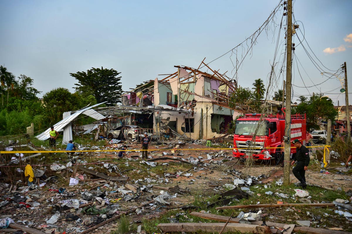 Thailand explosion: Massive explosion at fireworks warehouse in Su-ngai ...