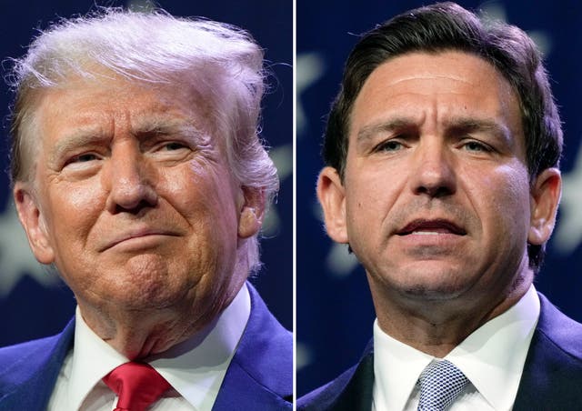 <p>Donald Trump has suggested that Ron DeSantis is about to drop out of the 2024 race </p>