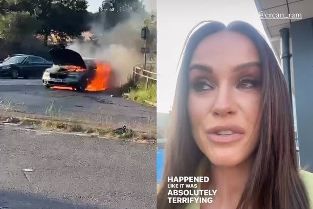 <p>Vicky Pattison detailed how an Uber she had been in burst into flames moments after she got out</p>