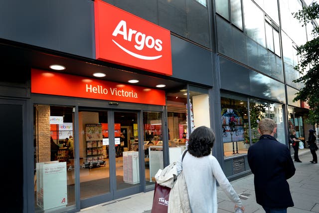 The boss in charge of Argos has said the retailer is ‘well positioned’ to face up to the challenge of Amazon and other online retail giants (John Stillwell/PA)