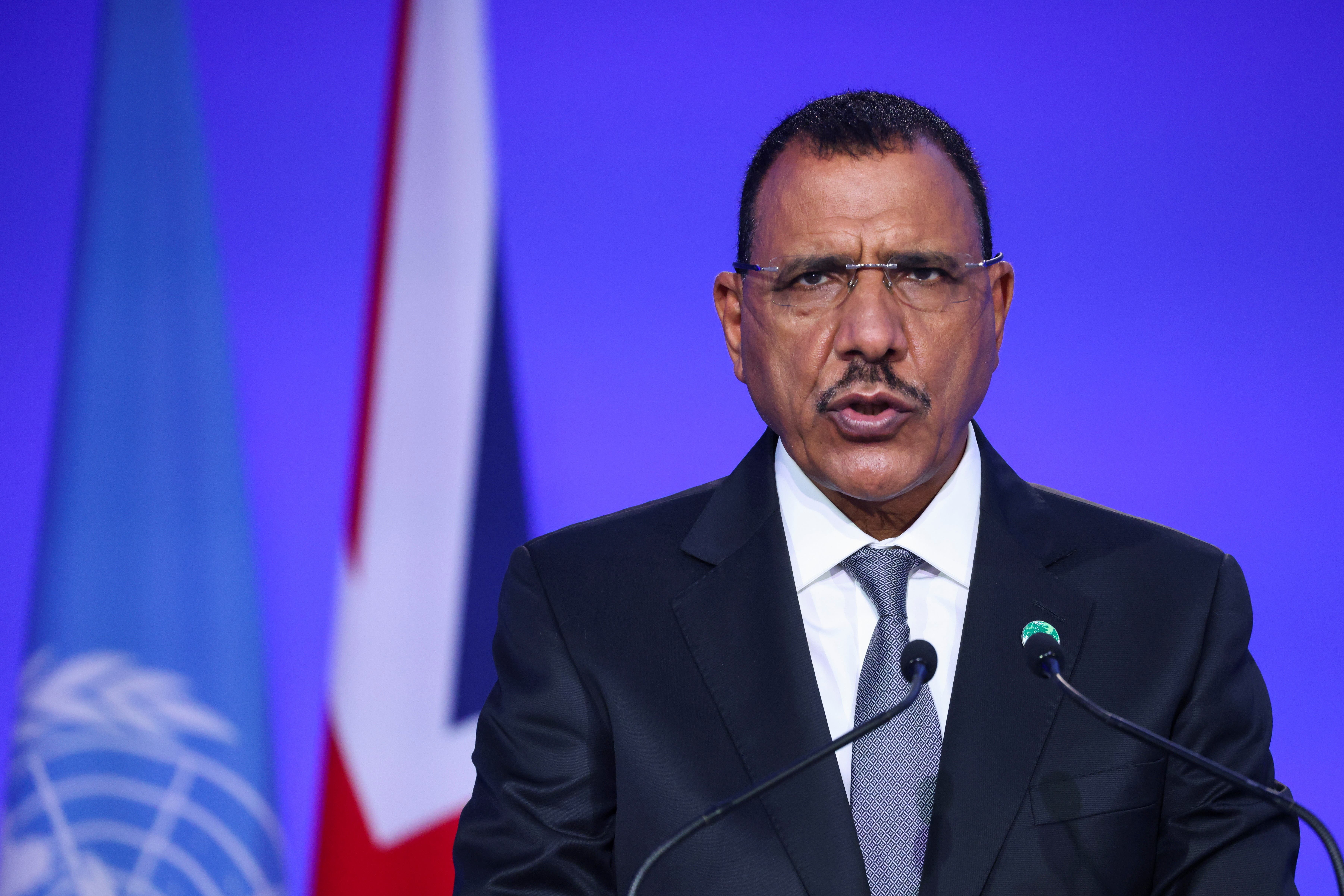 File: Niger’s president Mohamed Bazoum speaks at the opening ceremony for the Cop26 summit in 2021