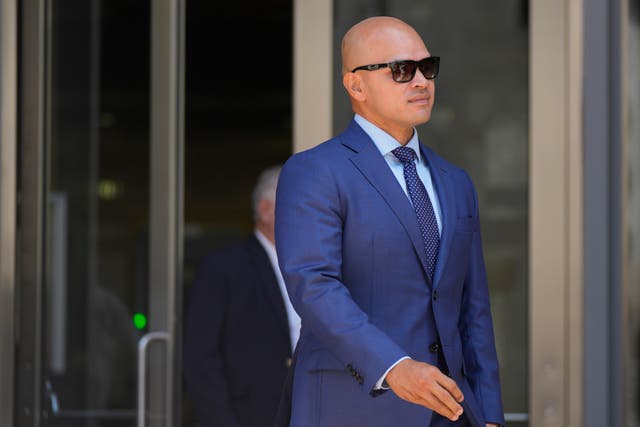 <p>Walt Nauta, a valet to former President Donald Trump who is charged with helping the former president hide classified documents the Justice Department wanted back, leaves following his arraignment, at the James Lawrence King Federal Justice Building in Miami, July 6, 2023. </p>