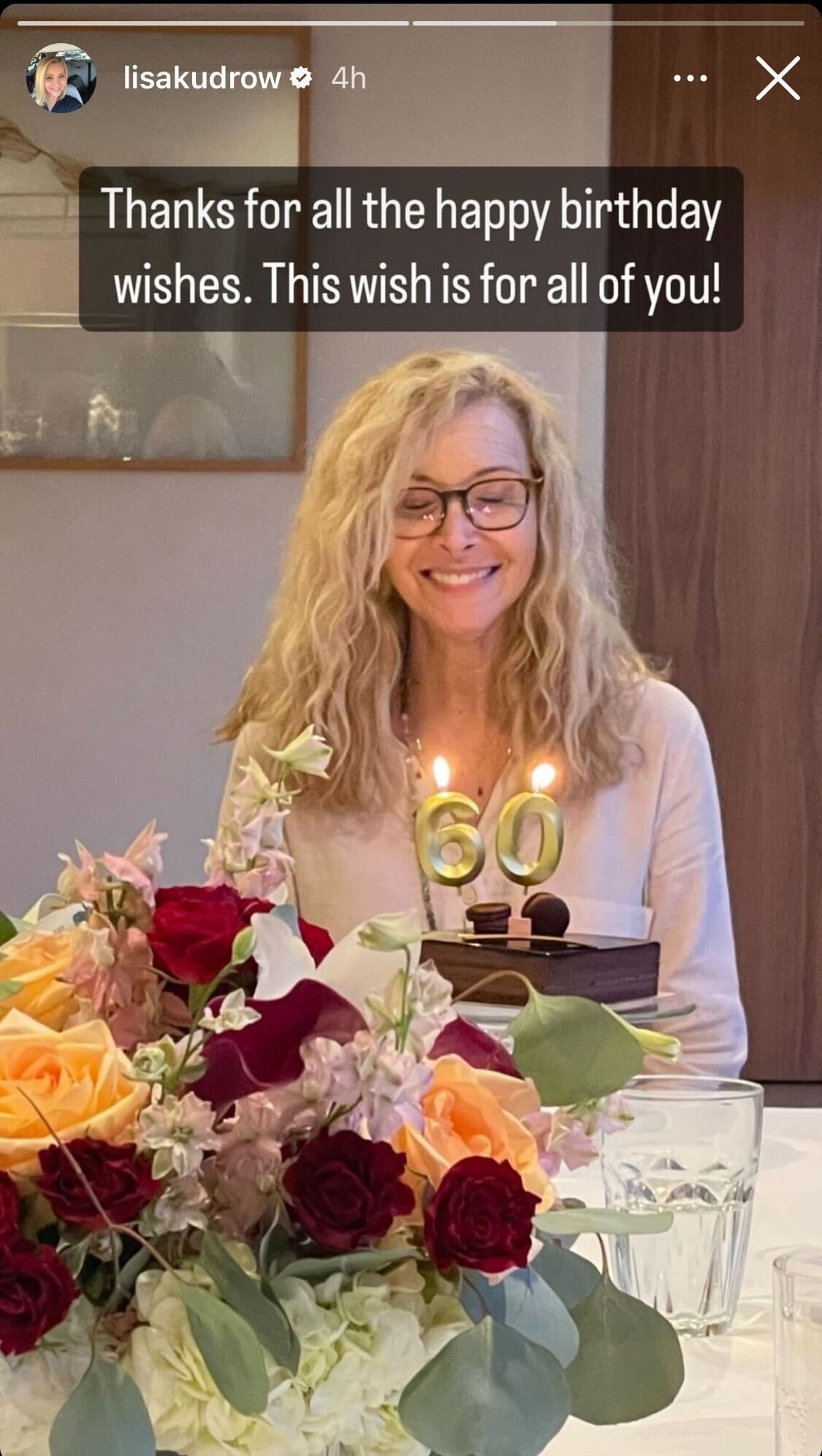 Lisa Kudrow celebrates her 60th birthday