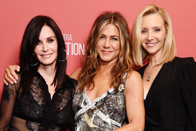 <p>Courteney Cox, winner of the 'Artists Inspiration Award' Jennifer Aniston and Lisa Kudrow attend SAG-AFTRA Foundation's 4th Annual Patron of the Artists Awards at Wallis Annenberg Center for the Performing Arts on November 07, 2019 in Beverly Hills, Califor</p>