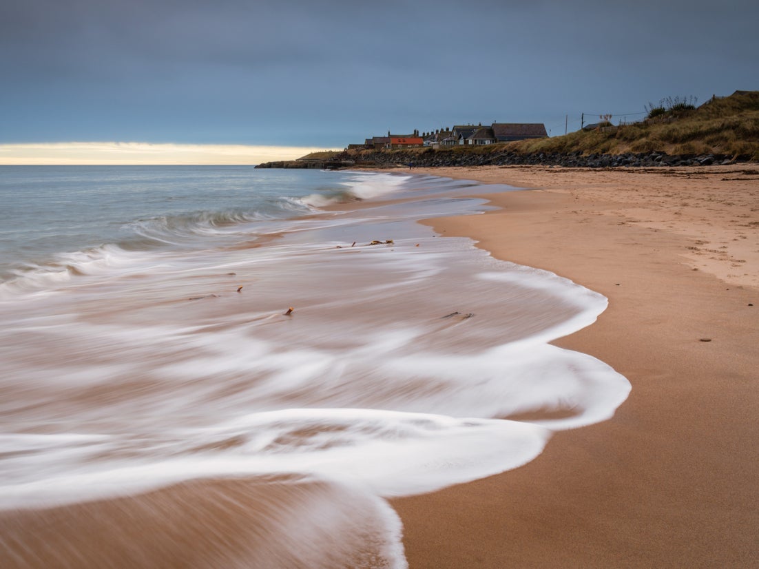 Druridge Bay, a stretch of coastline close to Parkdean Resorts Cresswell Towers