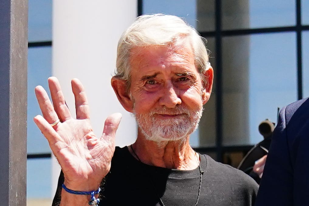 David Hunter outside Paphos District Court in Cyprus after he was released from custody