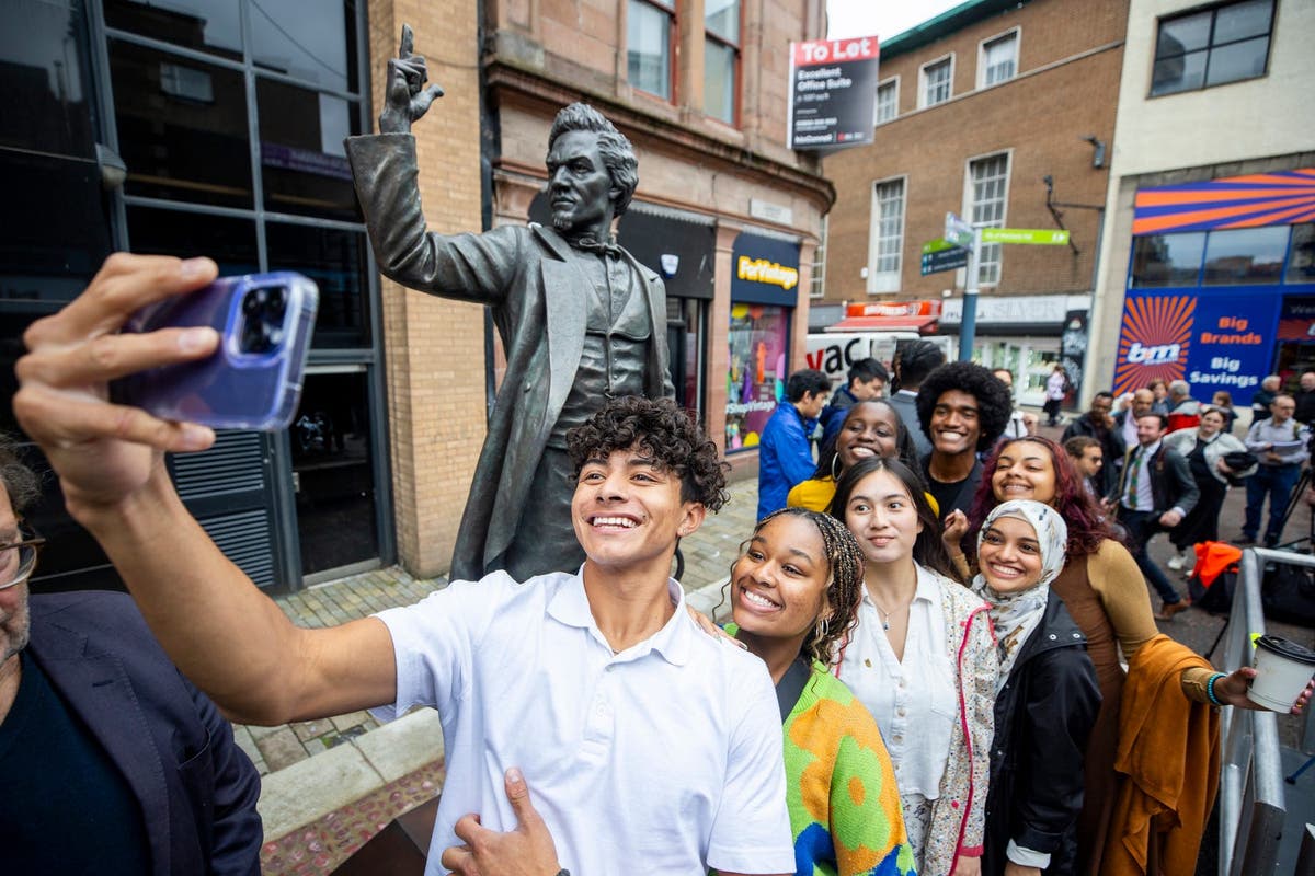 Frederick Douglass ‘amongst the people he loved’ as statue unveiled in Belfast