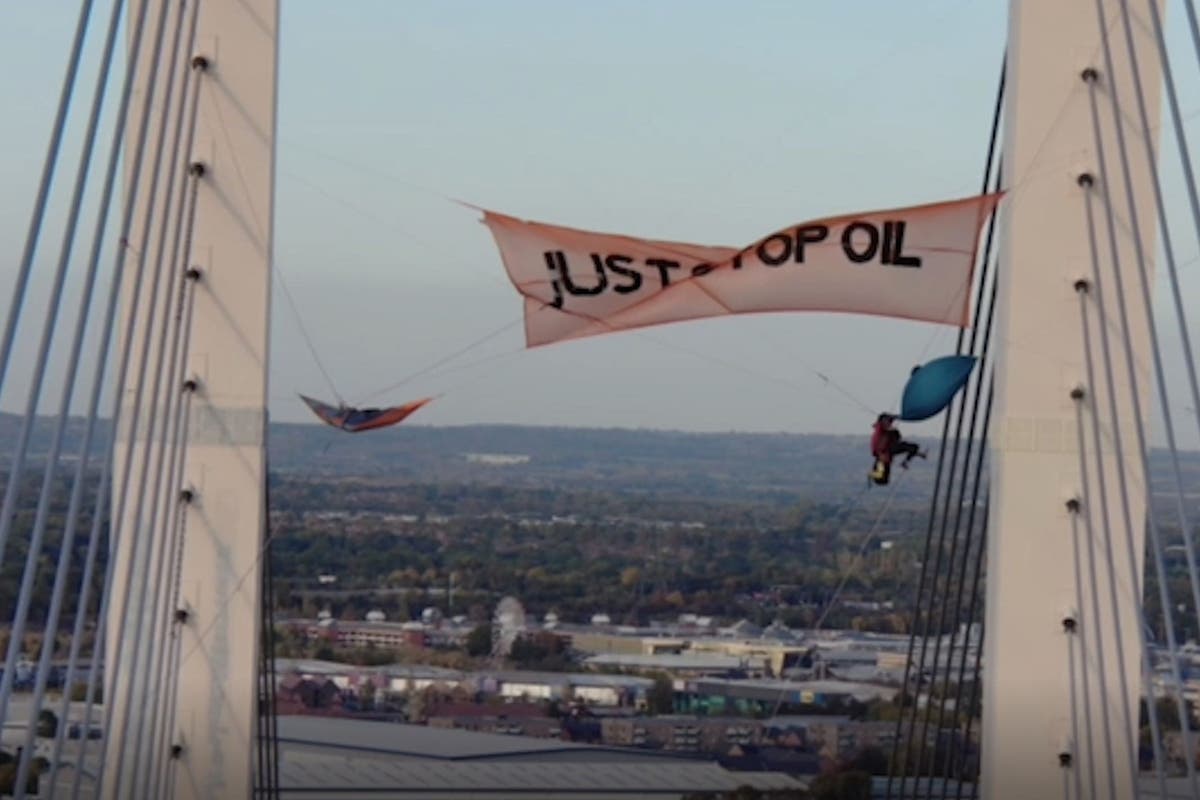 Just Stop Oil protesters lose appeals against jail terms for scaling bridge