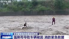 China: Man rescued from sinking car as floodwaters gush around him in wake of typhoon Doksuri