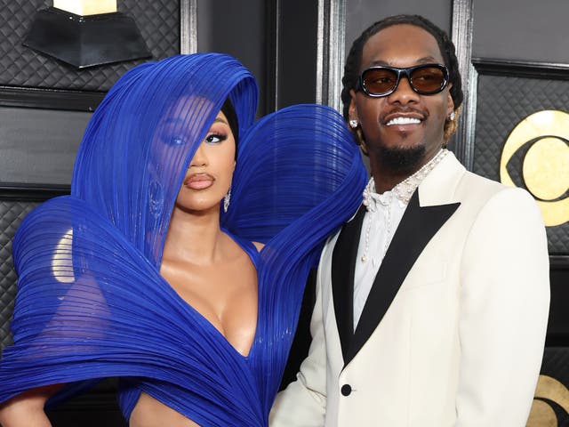 <p>Cardi B and Offset attend the 65th GRAMMY Awards on February 05, 2023</p>