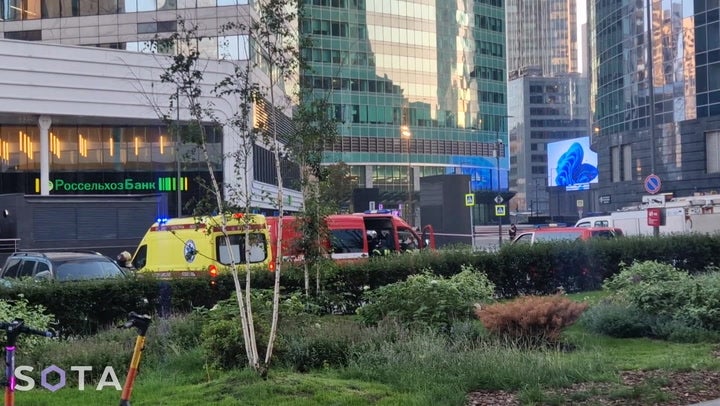 Windows smashed on Moscow skyscaper hit by drone in new strike