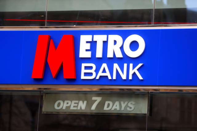 Metro Bank has hailed its strongest financial performance in ‘several years’ after swinging to a half-year profit (Mike Egerton/PA)