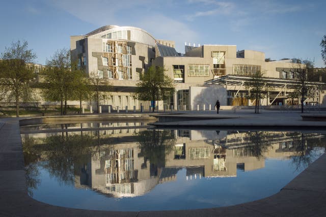 This Is Rigged targeted the Scottish Parliament building (Jane Barlow/PA)