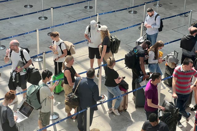 <p>Distance learning: Queues are an unavoidable part of the airport experience</p>