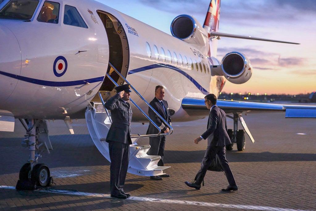 The prime minister is no stranger to using RAF jets, as he did in January for a London to Leeds journey