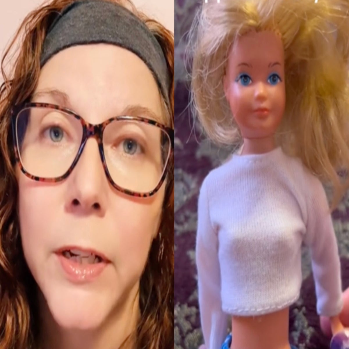 Woman demonstrates how Mattel's controversial 'Growing up Skipper