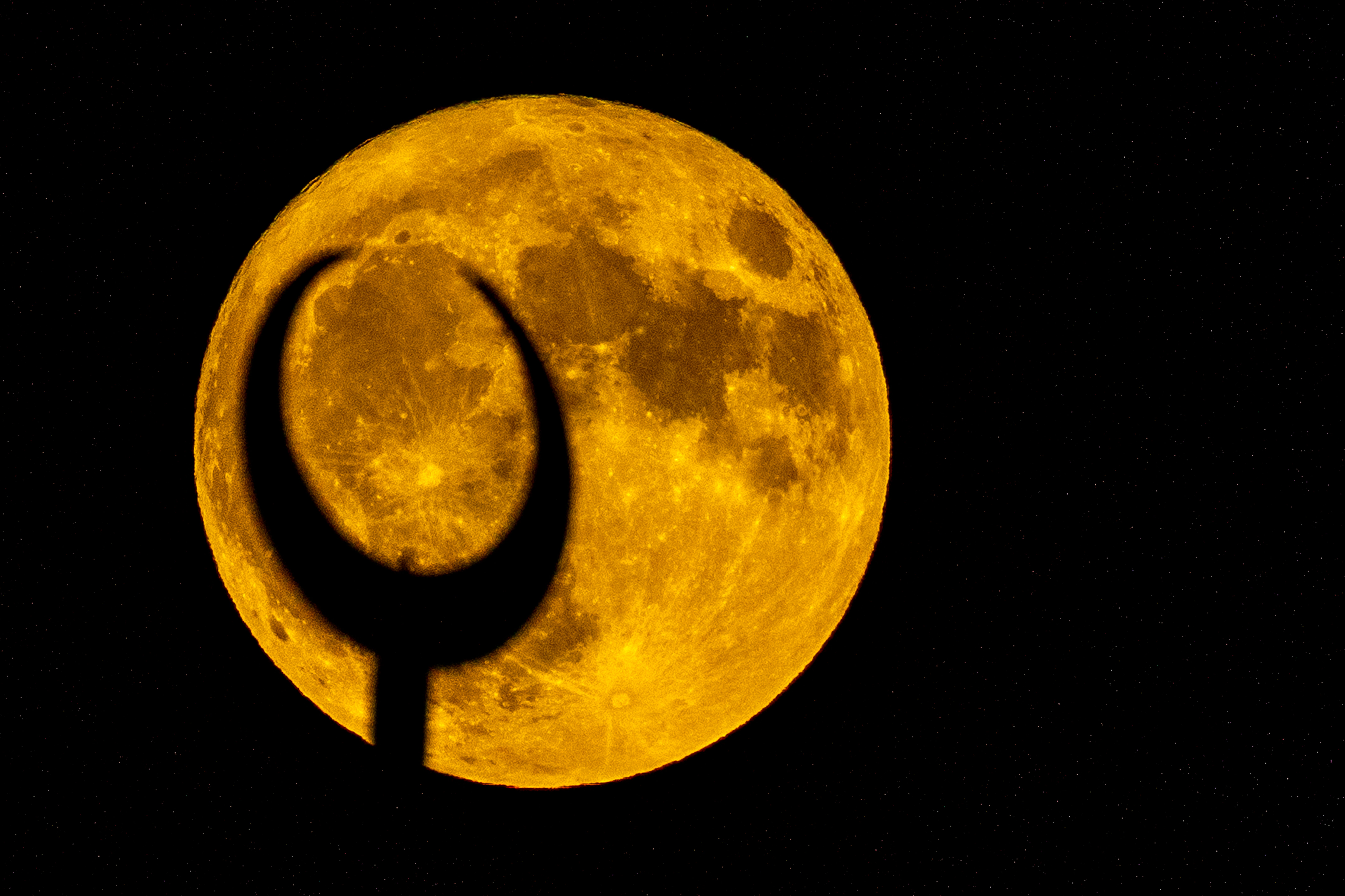 APTOPIX Lebanon Supermoon