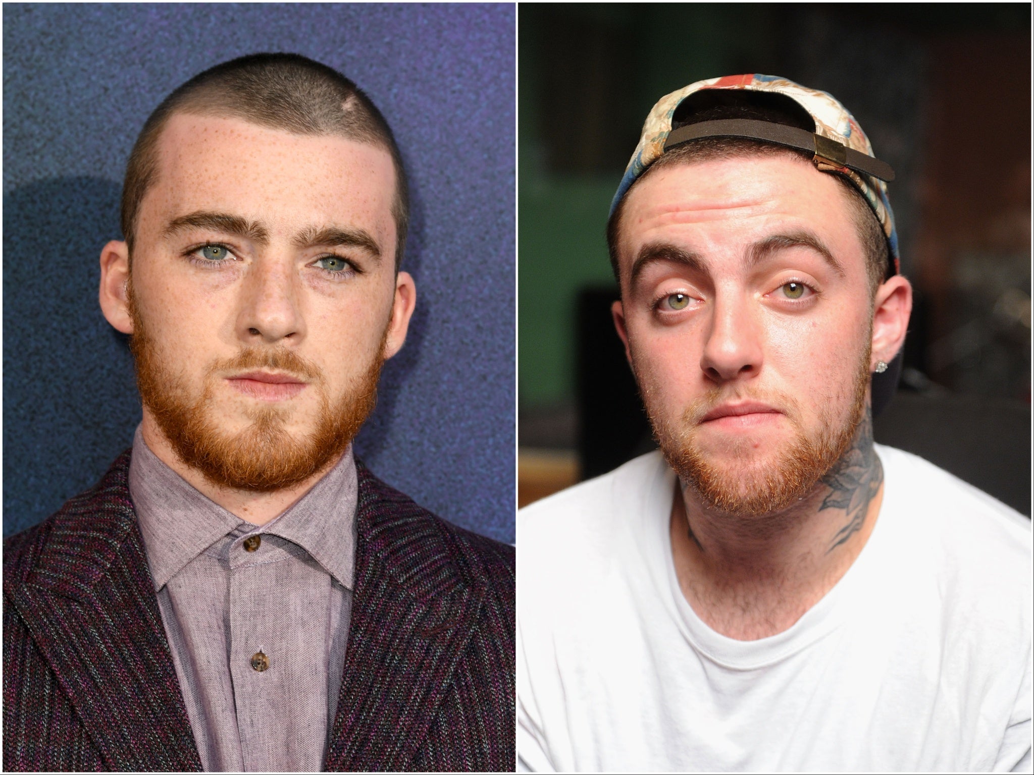 Angus Cloud (left) and Mac Miller