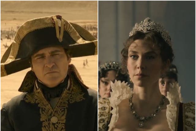 <p>Joaquin Phoenix and Vanessa Kirby in ‘Napoleon’</p>