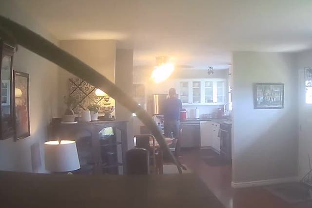 <p>Estate agent filmed on home surveillance drinking client's milk from fridge.</p>