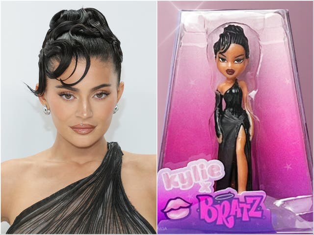 <p>Kylie Jenner and her Bratz doll </p>