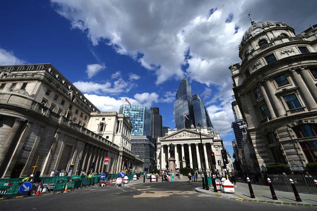 <p>A general view of the Bank of England in central London</p>