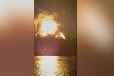 Shelling of Ukraine port filmed by nearby Romanian fisherman