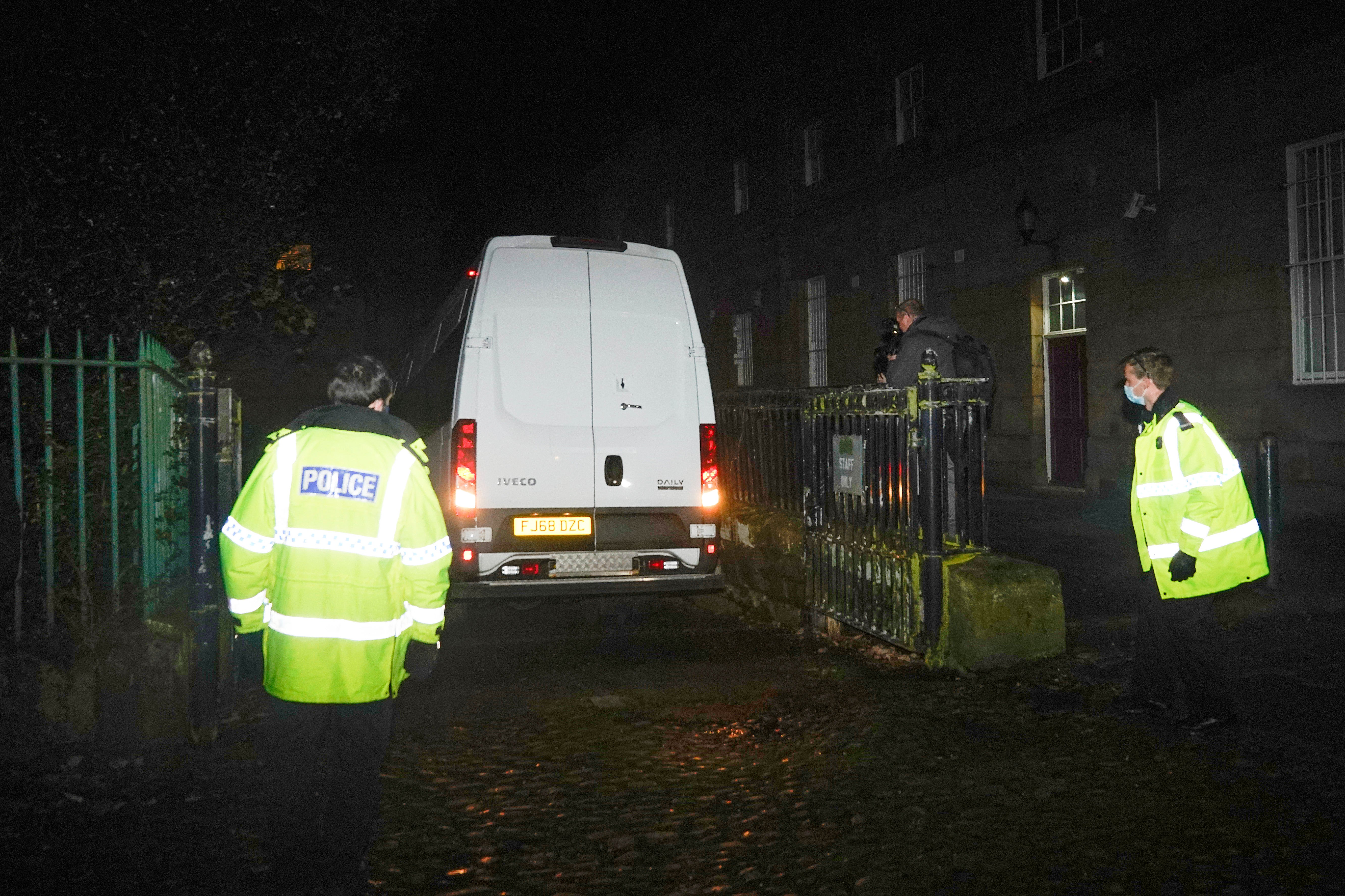 A prison van believed to contain Letby leaves Chester Crown Court on 13 November 2020