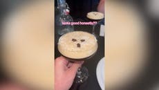 TikToker tries espresso martini covered in parmesan shavings