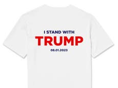Trump’s campaign is selling $47 T-shirts commemorating his latest indictment