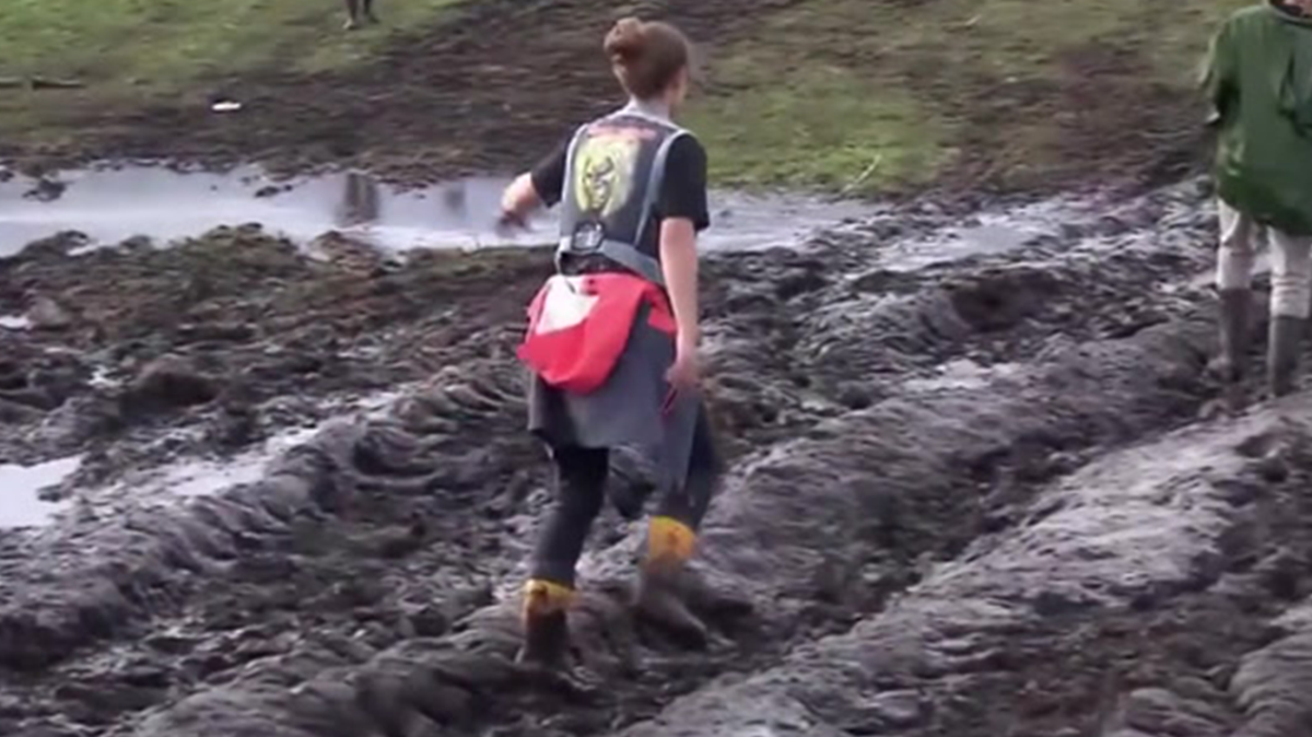 German music festival turns into mud pit after being hit by heavy rain