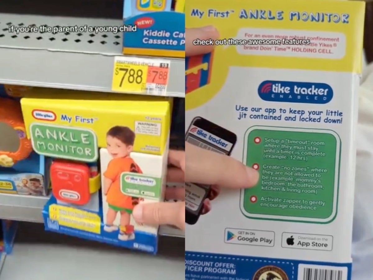 Viral video of toy ankle monitor for children confirmed to be satirical prank by creator amid backlash