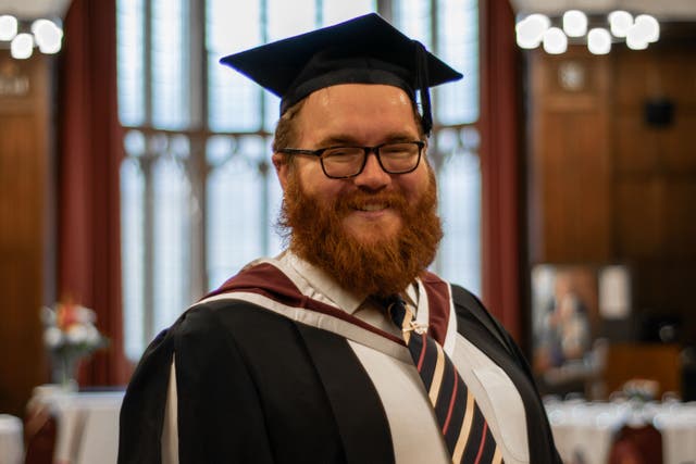 Dr Matt Guy has graduated from the University of Bristol as a veterinary surgeon (University of Bristol/PA)