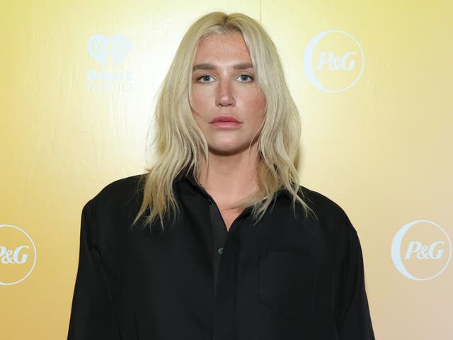 <p>Kesha  poses for a photo backstage during iHeartRadio Can't Cancel Pride at iHeartRadio Theater on April 24, 2023</p>