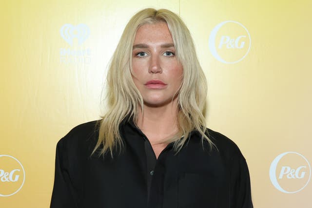 <p>Kesha  poses for a photo backstage during iHeartRadio Can't Cancel Pride at iHeartRadio Theater on April 24, 2023</p>