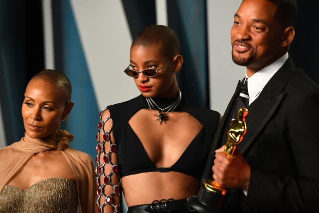 <p>Jada, Willow and Will Smith</p>