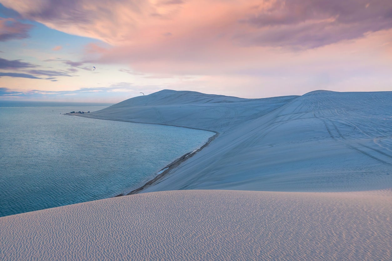 The ‘Inland Sea’ is a point at which water meets the desert