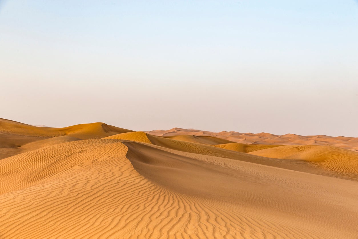 The country’s largest desert is located southwest of Doha