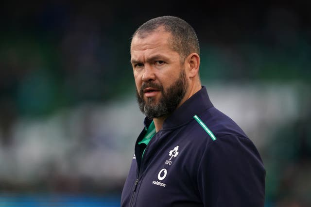 Andy Farrell will take a look at his options during Ireland’s World Cup warm-up fixture with Italy (Brian Lawless/PA)