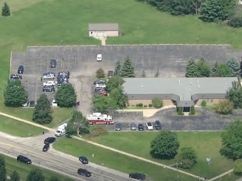 Police respond to a shooting in Saline, Michigan, on 3 August, 2023