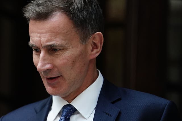 Chancellor Jeremy Hunt has defended the continued drilling for oil and gas in the North Sea (Jordan Pettitt/PA)